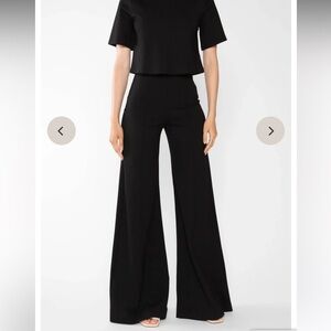 NWT Ripley Radar Ponte Knit Wide Leg - Size L Black